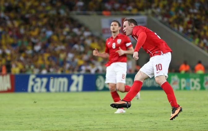 Il tiro vincente di Rooney, dalla distanza. Action Images